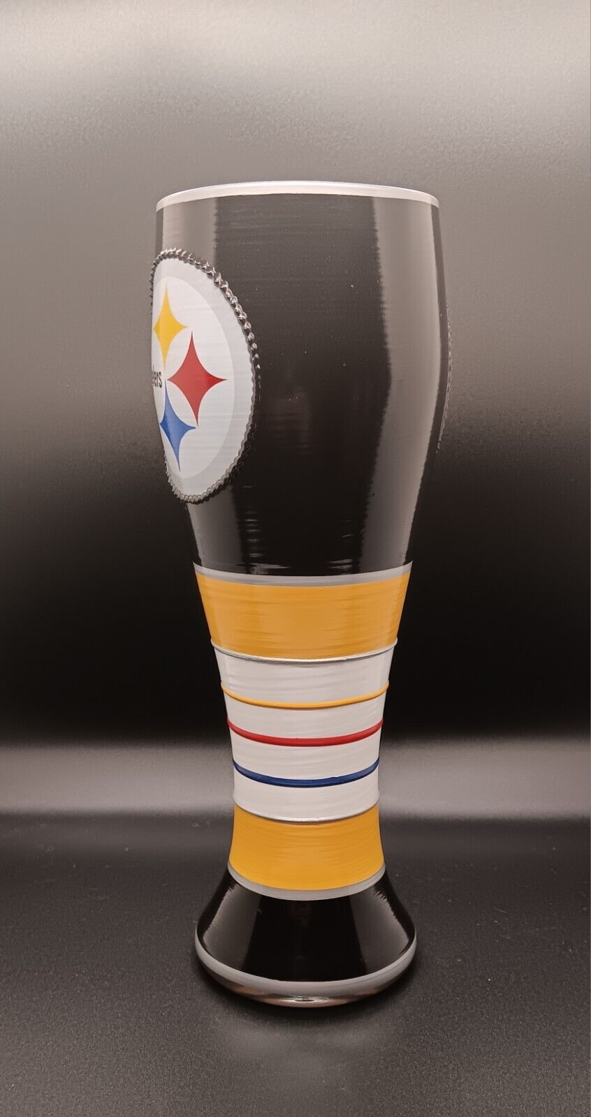 Pittsburgh Steelers Pilsner Hand Painted Glass