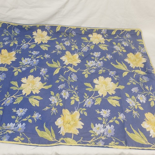 1 Vintage Laura Ashley Pillow Sham Standard Blue Yellow Floral all Cotton - Picture 6 of 10