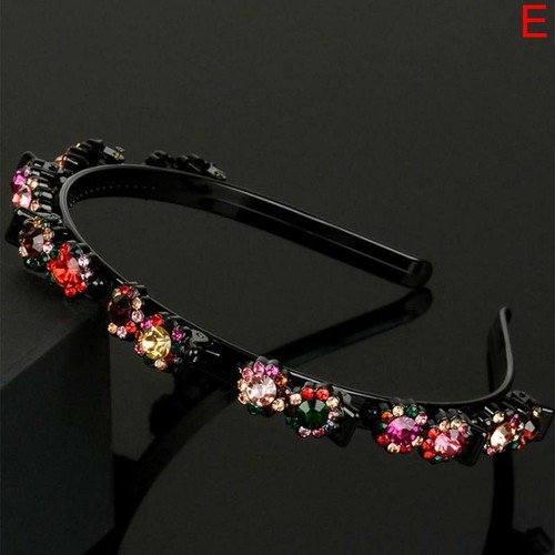 Women Girl Double Layer Bangs Hairpin Hair Clip Headband Braided Rhinestone Gift - Picture 11 of 16