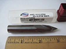 Melin 11669 Carbide Drill Mill 1/2" x 60° Point, 2FL, 1" LOC, 3" OAL