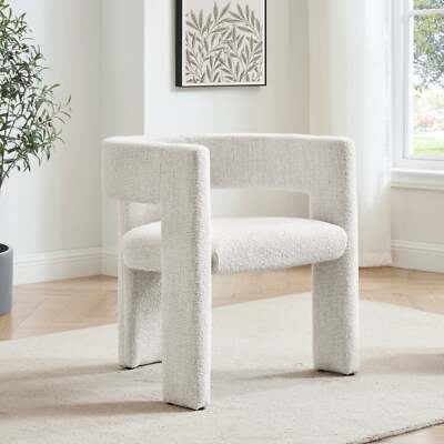 Dusk Quinn Ivory Boucle Chair RRP £149 UK