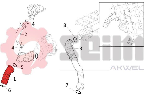 Durite turbo BMW X6 xDrive 35 d anti-fissure à étanchéité maximale