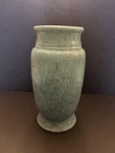 Vtg Roseville Carnelian Foil Label 7-1/4” Vase Mottled Green Blue 1930s