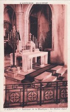 Carte postale ancienne AVEYRON CEIGNAC 7 intérieur basilique maître autel écrite