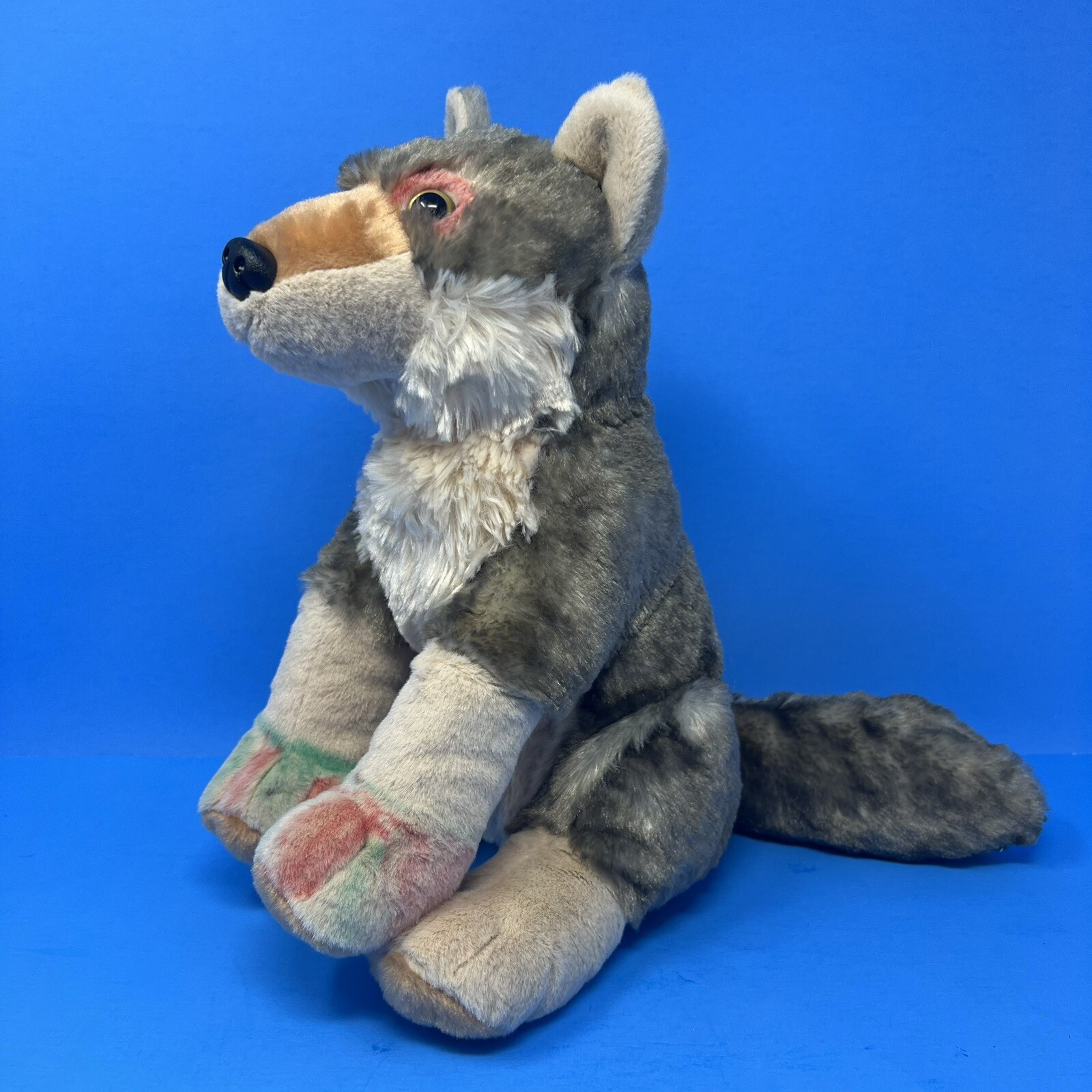 Wild Republic Wolf Plush 12" Sitting Cuddlekins Stuffed Animal Toy