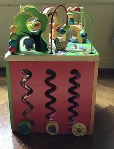 busy zoo wooden activity cube