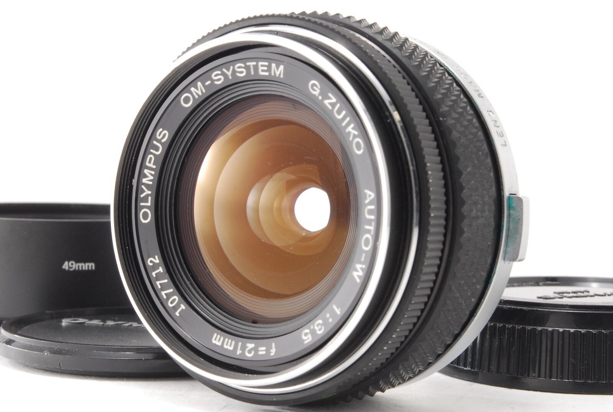 OLYMPUS OM-SYSTEM G.Zuiko AUTO-W 21mm f/3.5 Lens w/Hood+Soft Case