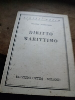 Diritto Marittimo Edizioni Cetim Milano Michele Tommasino 1959