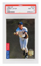 Derek Jeter (NY Yankees) 1993 SP Foil RC Rookie Card #279 (PSA 8 NM-MT)(C.)