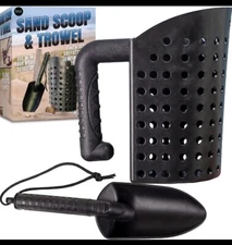 Island Genius Sand Scoop and Shovel Tools for Metal Detecting, Beachcombing. NOB