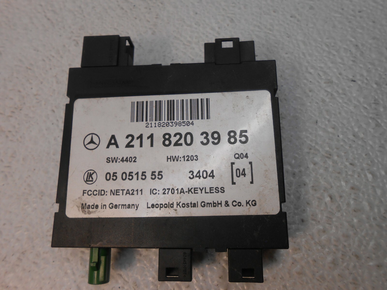 2003-11 Mercedes E CIS-Class Keyless Go Entry Module OEM  