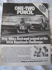 JEEP SCCA RACETRUCK CHALLENGE BOBBY TOMMY ARCHER COMANCHE 1987 ADVERT A4 FILE 33