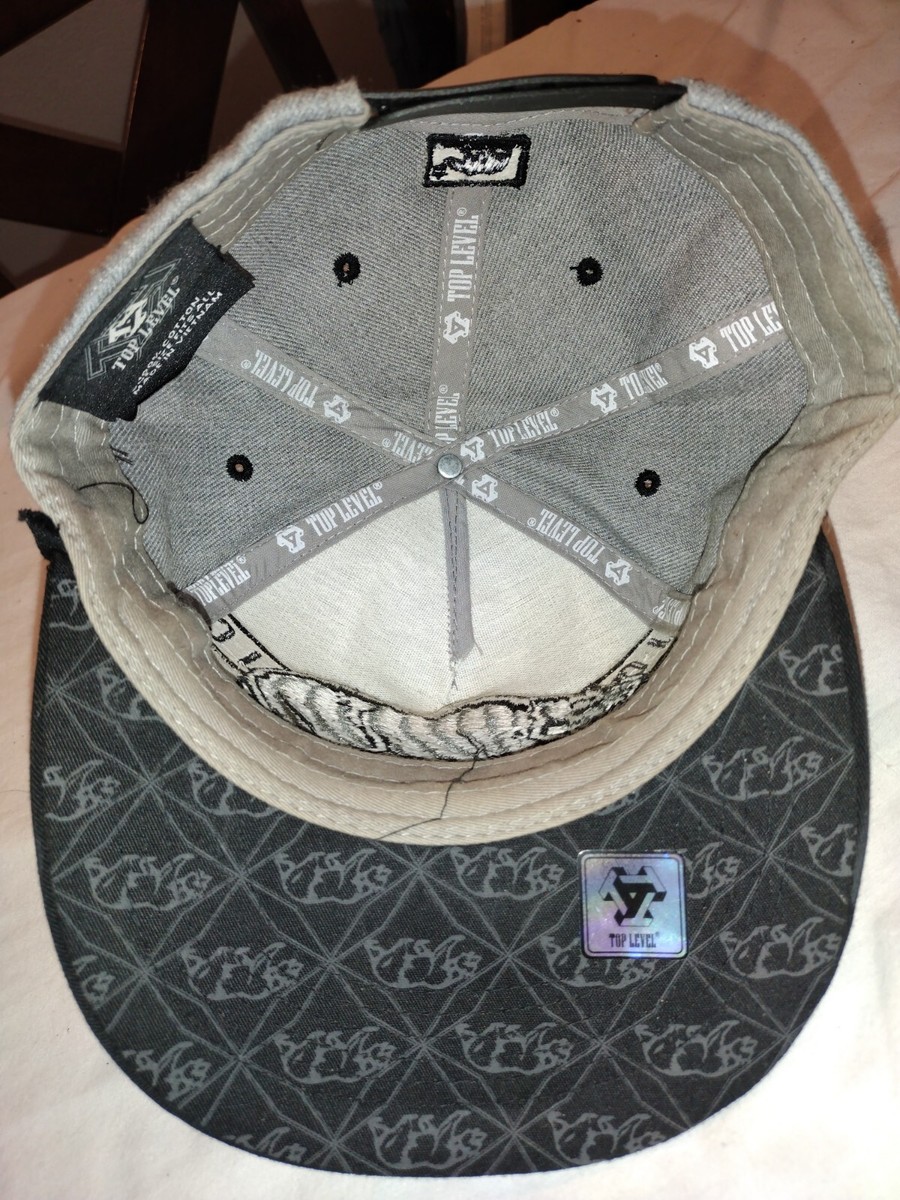 U Cali California Republic Top Level Snapback Cap Grey Black Bear View 5