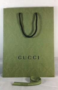 Bolsa De Regalo De Compras Gucci de papel de 13 3/4 X 10 X 5 1/2\