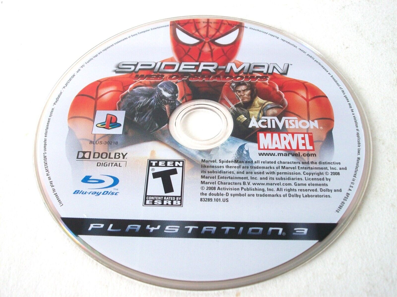 Spider-Man Web of Shadows PS3