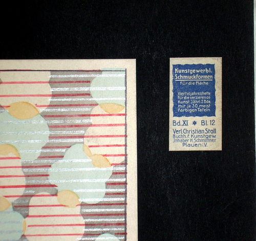 Original 1915 Armand Guerinette & Christian Stoll Schablonendruck # Bl 12 - Bild 3 von 10