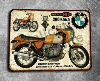 plaque métal vintage BMW R90S | eBay
