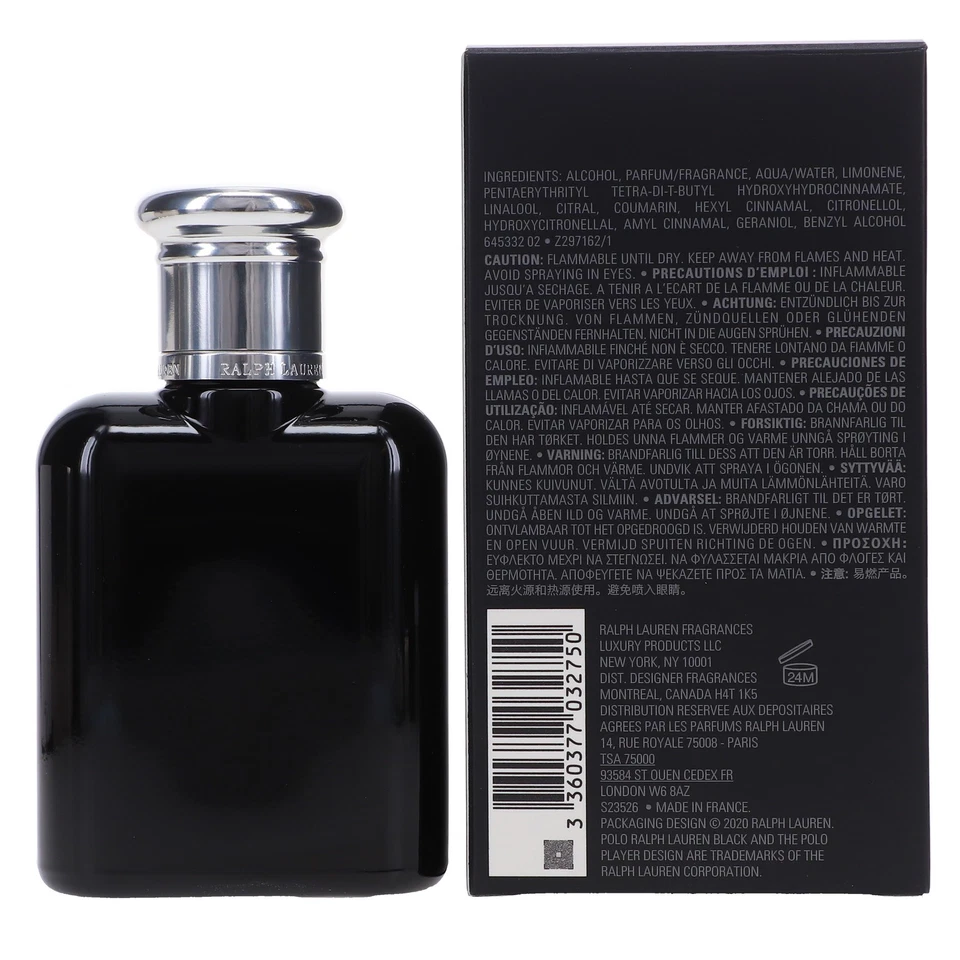 Ralph Lauren Polo Black Eau de Toilette 2.5 oz - Image 2 of 4