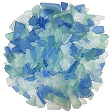 Sea Glass for Crafts,14oz Seaglass Pieces Decor Flat Frosted Sea Glass Vase F...