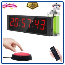 LED Digital Gym Timer with Remote Control Large Interval Countdown Clock Buzzer