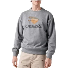 NEW! Rodd & Gunn Mens One Fly  Fishing LS Crew Sweatshirt Concrete Size XXL $148
