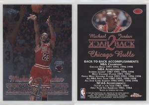 1998-99 Topps Chrome Back 2 Back Michael Jordan #B1 HOF