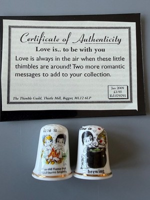 Love Is  Bone China Sammler Fingerhut romantisches Geschenk verschiedene Designs