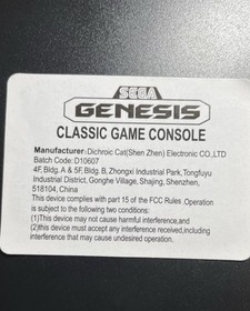 AtGames Sega Genesis Classic Mini Console w/ 80 Built-In Games & Controllers