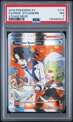 Professor Sycamore Full Art 114/114 Steam Siege PSA 7 NM 2016