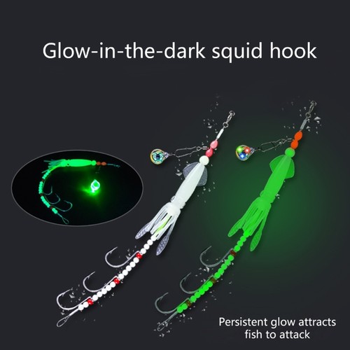 Luminous Squid Jigs Fishing Lure Jigs Head Hook Fishing Soft Lure 28.5x8x4cm - Picture 7 of 8