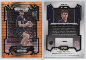 2024 Panini Prizm Draft Picks Orange Pulsar /49 Donovan Clingan #95 Rookie RC