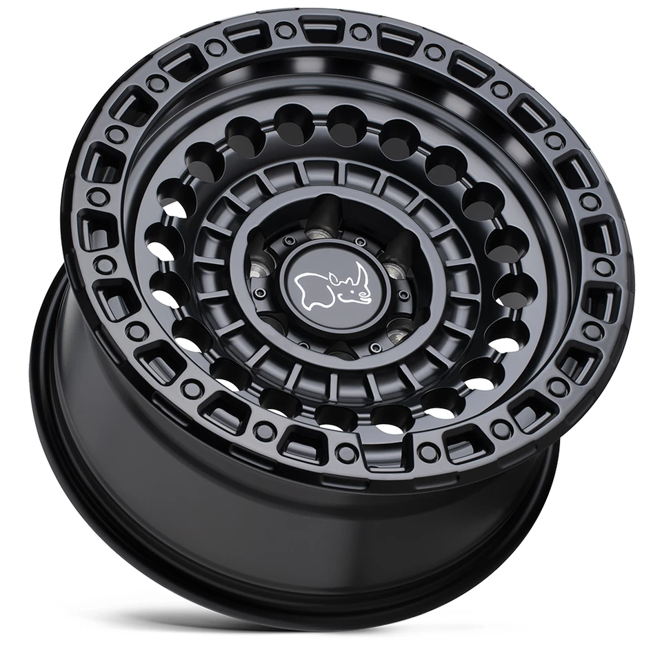 Juego 4 llantas negras Rhino Sentinel 17x8,5 6x5,5 negro mate llantas 17" -10 mm Foto 4 de 4