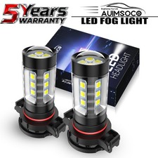 2x H16 5202 2504 Led Fog Light Bulbs 6500k Cool White 12000lm Super Bright