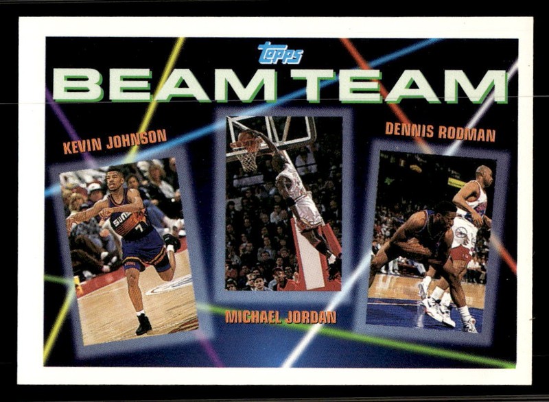 1992-93 Topps #3 Kevin Johnson/Michael Jordan/Dennis Rodman Beam Team MINT