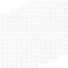 Self-Adhesive Screw Hole Stickers, White PVC 384 Pcs-15mm, 384 Pcs-15mm 
