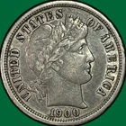 1900-S Barber Dime Choice Extremely Fine XF+/AU Coin #41986