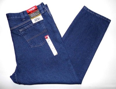 WRANGLER - Riggs Workwear Herren NEU Relaxed Fit Jeans 46''W X 30''L Blau Denim