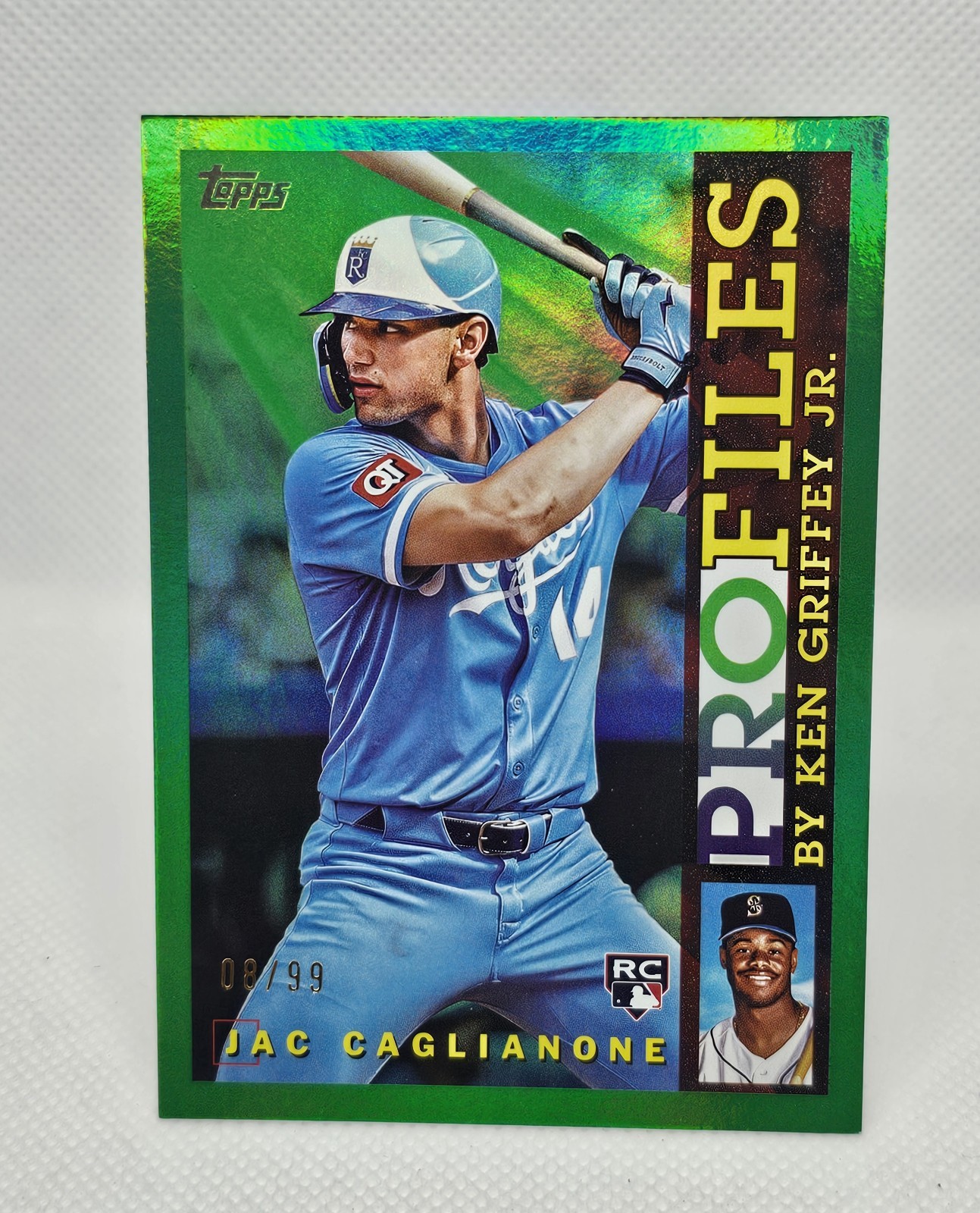 2026 Topps Series 1 Baseball PROFILES Jac Caglianone RC TP-22, Green Foil /99