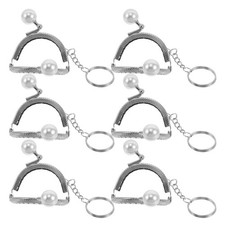6 Pcs Pearl Bag Clip Accessories Retro Coin Hardware DIY Craft Purse