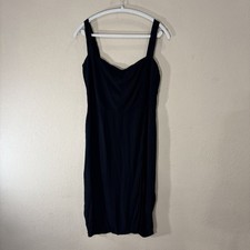 Reformation Black Sleeveless Midi Dress Womens Sz 12 Classic Quiet Luxury Grunge