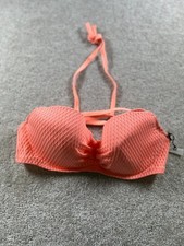 Shade Shore Women's Peach 38B Padded Halter Strap Swimwear Top