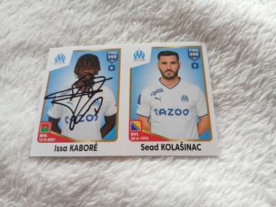 Panini Sticker signiert Issa Kabore Olympique Marseille NEU 