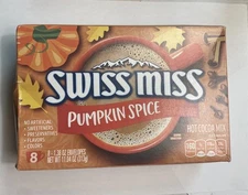 Swiss Miss Hot Chocolate PUMPKIN SPICE Mix Cocoa 8-Packets 1 Box