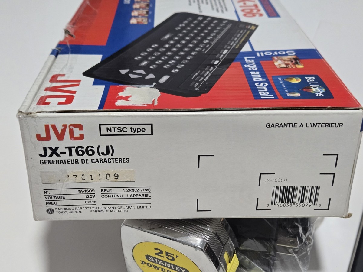 JVC JX-T66(J) Character Generator Video Editing Analog Vtg NOB