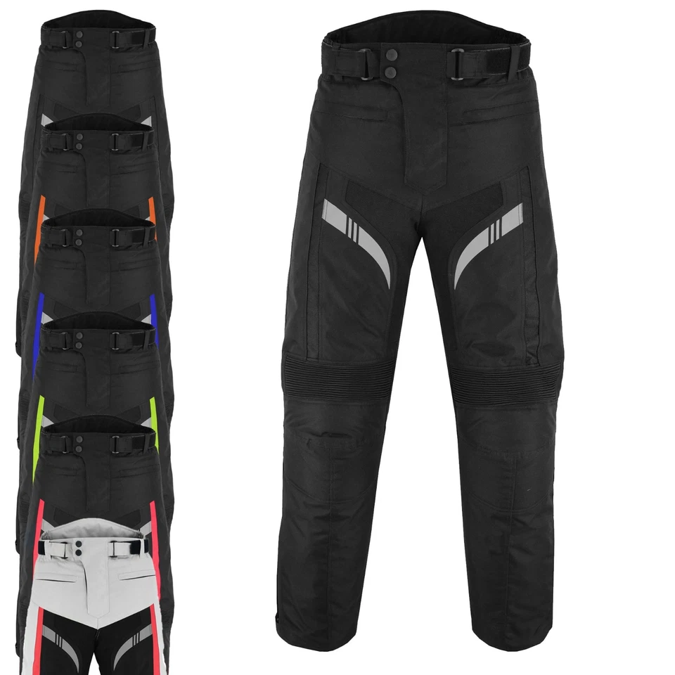 NUEVO Moto Moto Motocicleta Cordura Textil Pantalones Impermeables CE Armaduras Foto 4 de 4