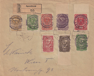 Spielfeld 10.8.1920 Einschreibebrief