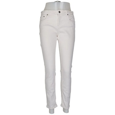 Zara, Jeans, Größe: 40, Beige, Einfarbig, Denim, Damen #npH