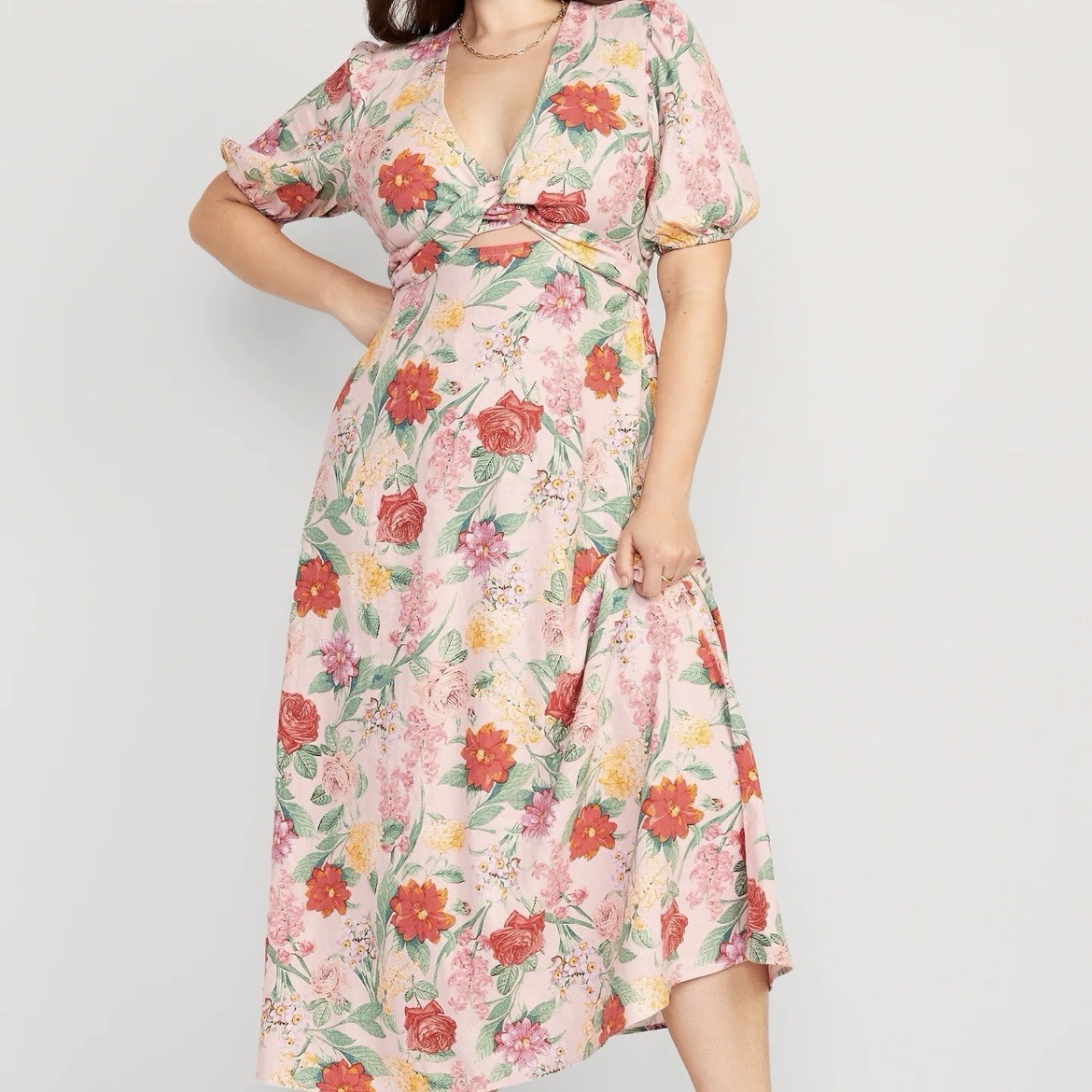 Old Navy Floral Linen-Blend Twist-Front Maxi Dress- XXL Tall Old Navy Floral Linen-Blend Twist-Front Maxi Dress- XXL Tall