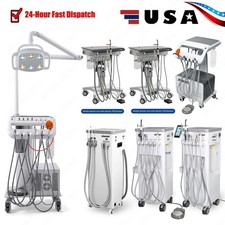 Portable Dental Mobile Delivery Unit Air Compressor Suction Syringe System 4Hole