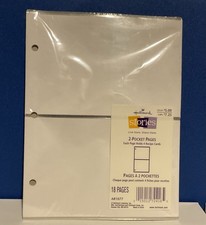 New Hallmark 18-Pack 2-Pocket Pages holds 4 photos or recipeor recipes per page